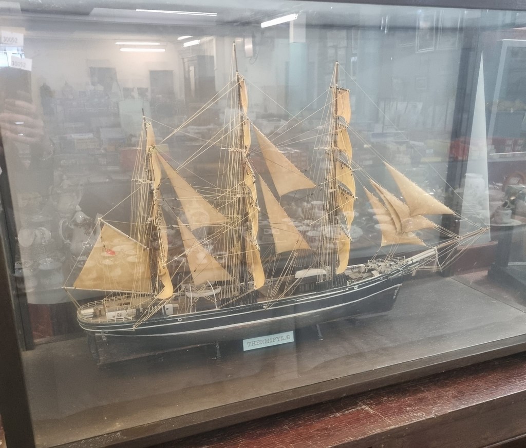 Well made cased model of the famous Clipper Ship 'The Thermopylae', a vessel designed for the - Image 2 of 3