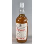 Bottle of vintage Dewar's Finest Scotch Whisky of Great Age, 'White Label'. 70% proof, 40 fl.