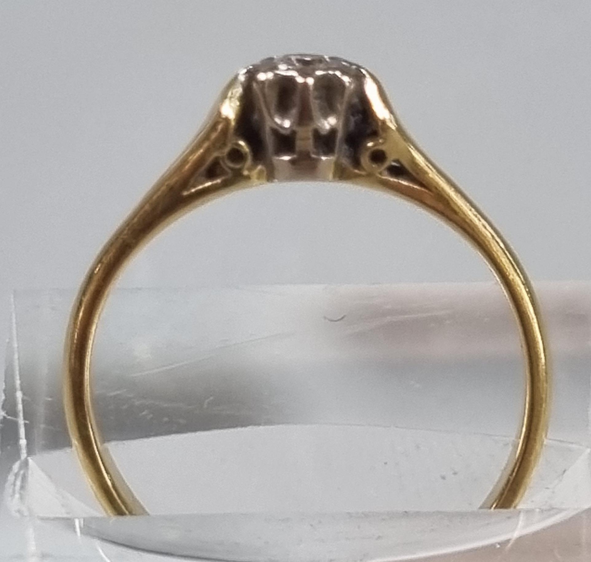 18ct gold diamond solitaire ring. 2.4g approx. size L. (B.P. 21% + VAT) - Image 3 of 5