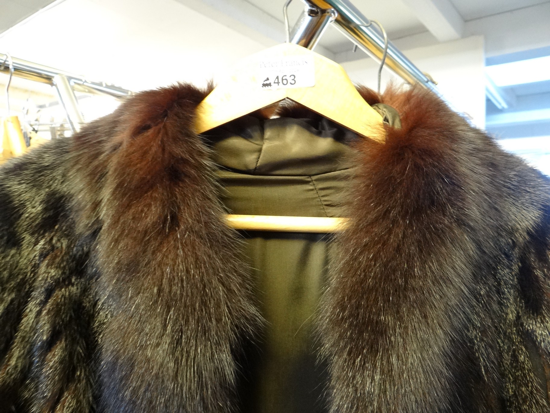 Four vintage ladies fur jackets and coats to include: a black ranch mink fur jacket with fox fur - Image 10 of 10