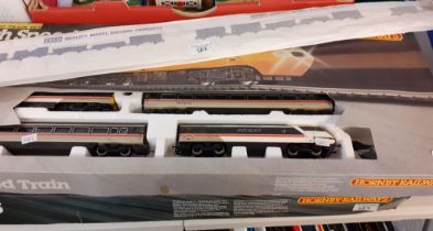 Hornby Railways OO gauge electric train set High Speed Train together with another electric train