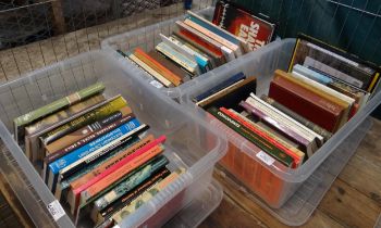 Three boxes of Geology books to include: 'Structural Geology' L.U.D Sitter, 'Central Europe' Alice