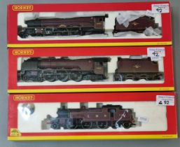 Three Hornby OO gauge locomotives, all in original boxes to include: R2224 LMS Fowler, R2383 Duchess