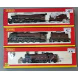 Three Hornby OO gauge locomotives, all in original boxes to include: R2224 LMS Fowler, R2383 Duchess