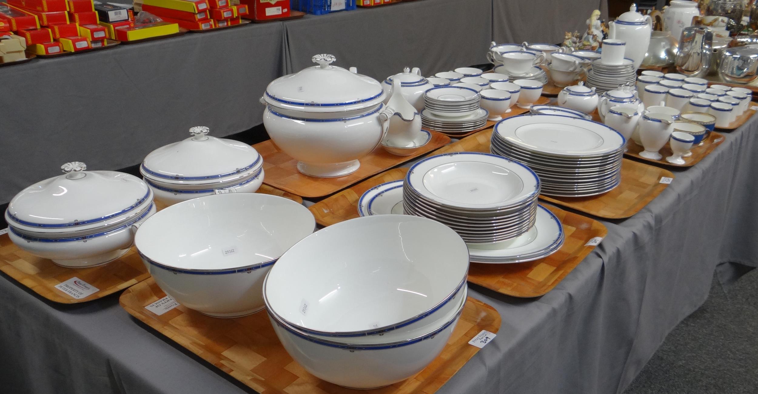Nine trays of Wedgwood 'Kingsbridge' design dinner, coffee and teaware to include: coffee pot, - Image 2 of 3