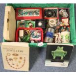 Box of mainly costume jewellery and watches to include: Marc Jacobs and Storm watch, beaded