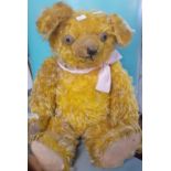 Early 20th century Moritz Pappe Style German musical teddy bear with stitched nose and moveable
