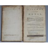 Defoe, Daniel; 'The Political History of the Devil' sixth edition, printed by C Earl at no. 5 in