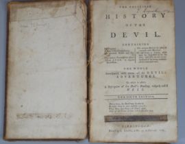 Defoe, Daniel; 'The Political History of the Devil' sixth edition, printed by C Earl at no. 5 in