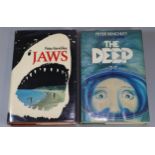 Benchley, Peter; 'Jaws' and 'The Deep', first editions, published by Andre Deutsch, 1974 & 1976.