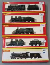 Five Hornby OO gauge locomotives, all in original boxes to include: R2449 The Glasgow Highlander,