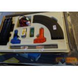 Matchbox Powertrack with working lights, Race and Chase racing set in original box together with