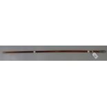 Royal Marine military swagger stick with white metal terminal. (B.P. 21% + VAT)