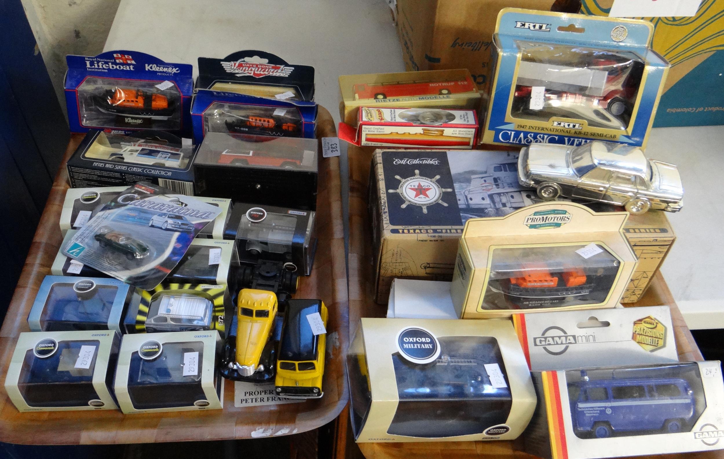 Two trays of mainly boxed diecast model vehicles to include: Eertl Oxford, Rietze etc. (2) (B.P. 21%