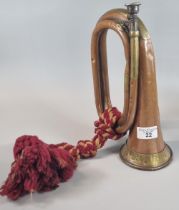 Vintage copper and brass bugle. (B.P. 21% + VAT)