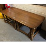 Ercol elm rectangular nest of three tables. (B.P. 21% + VAT)