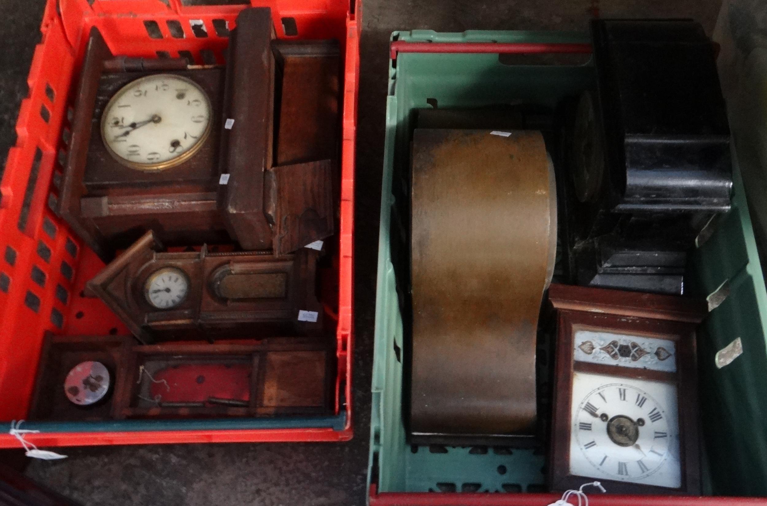 Collection of mantel and wall clocks, early 20th century and some modern. (B.P. 21% + VAT) - Image 2 of 2
