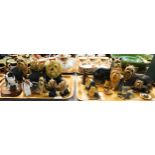 Two trays of dog figures, mostly Yorkshire terriers to include: Sylvac, Harvey Knox pottery,