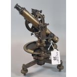 Late 19th/early 20th century brass and bronze theodolite. Unmarked. (B.P. 21% + VAT)