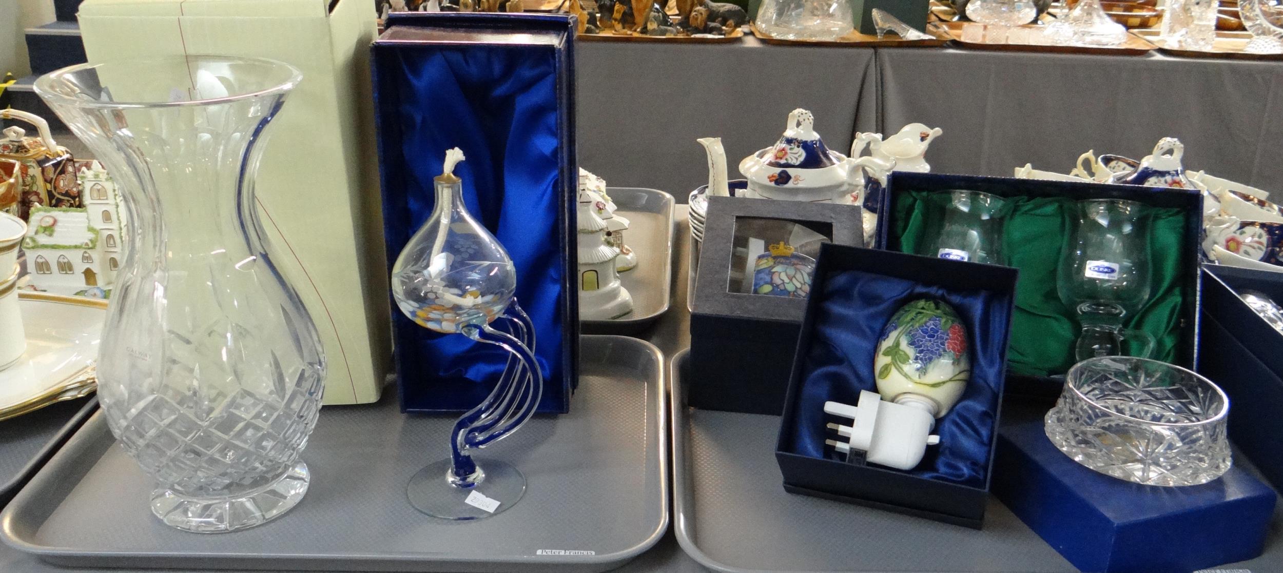 Three trays of boxed glass and china to include: Bohemia crystal decanter set, pair of Bohemia - Image 3 of 3