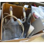 Two boxes containing Tipperary crystal chandeliers and chandelier parts. (2) (B.P. 21% + VAT)