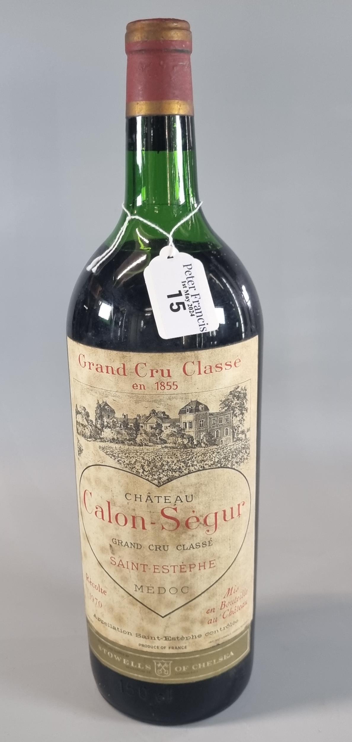 Bottle of Chateaux Calon-Segur Grand Cru Classe Saint-Estephe Medoc, 1970. 150cl. (B.P. 21% + VAT)