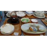 Four trays of china to include: various lidded tureens; one marked Louis, one Ridgways 'Chiswick'