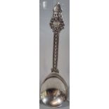 Norwegian 830 silver Papal spoon. 20cm long approx. 2.1 troy oz approx. (B.P. 21% + VAT)