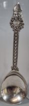 Norwegian 830 silver Papal spoon. 20cm long approx. 2.1 troy oz approx. (B.P. 21% + VAT)