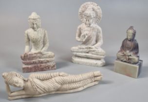 Collection of carved Buddha figurines. (4) (B.P. 21% + VAT)