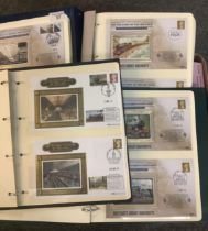 Large collection of Railway covers and First Day Covers in eight albums, mostly produced by Benham