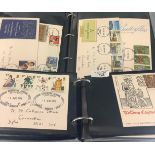 Great Britain collection of stamps and First Day Covers in three albums and range of Philatelic