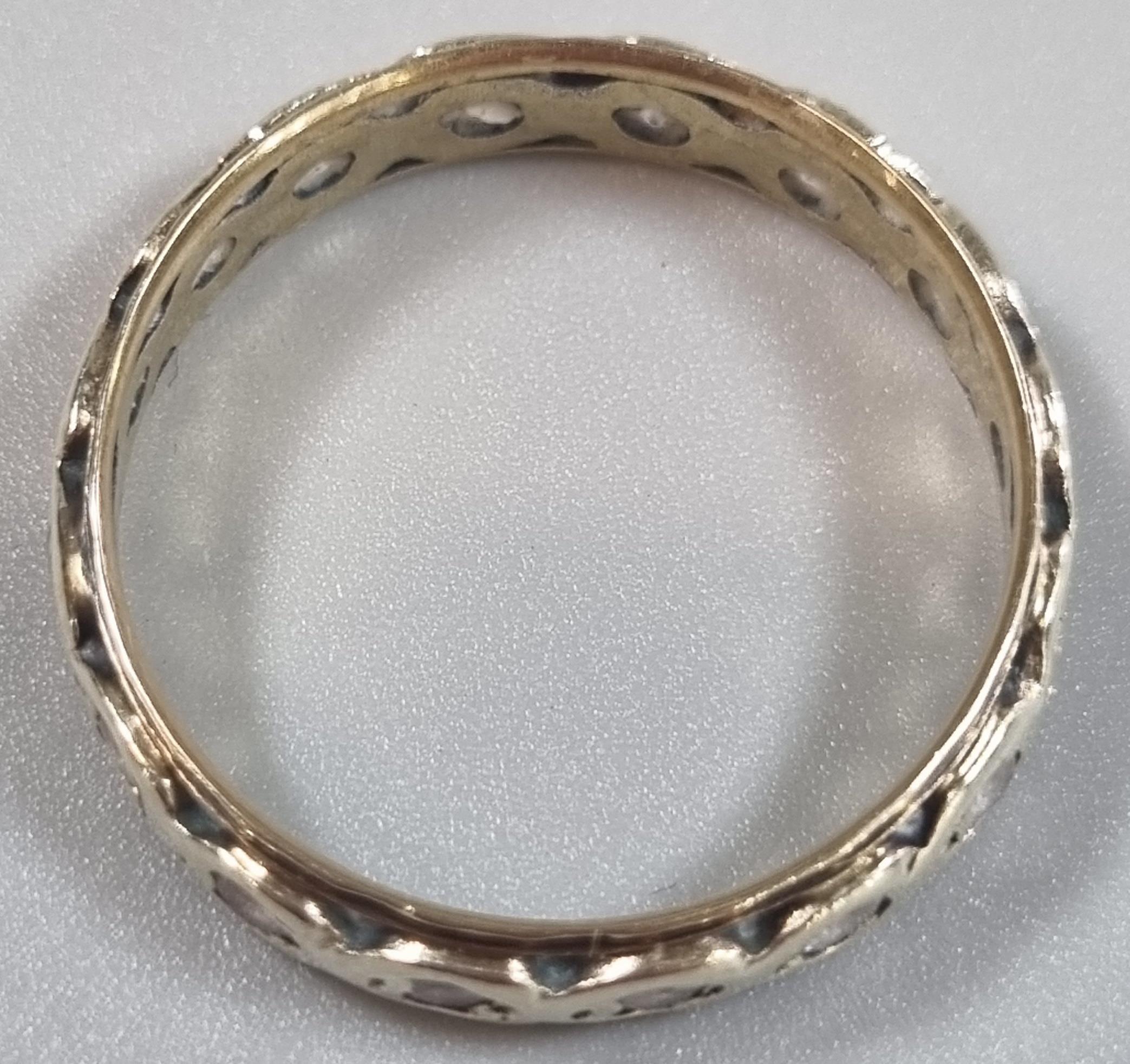 9ct gold eternity style ring. 2.6g approx. Size P1/2. (B.P. 21% + VAT) - Image 3 of 4