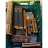 Box of hardback antiquarian books to include: Moore, George MD; 'Moore's Use of the body in relation