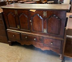 18th century Welsh oak coffer, now converted to a cupboard. (B.P. 21% + VAT)