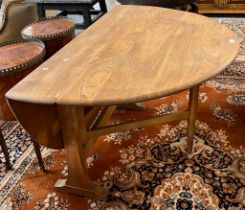 Light elm Ercol 610 Gate leg dining table 180x126x70cm approx. (B.P. 21% + VAT)