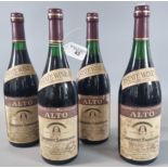 Four bottles of Alto Cabernet Sauvignon 1970 Estate Oesjaar Vintage Wine. (4) (B.P. 21% + VAT)
