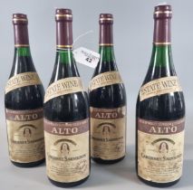 Four bottles of Alto Cabernet Sauvignon 1970 Estate Oesjaar Vintage Wine. (4) (B.P. 21% + VAT)