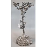 19th century silver plated presentation centre piece (lacking its bowl), of tree form with
