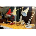 Collection of four vintage anglepoise table lamps, one marked Herbert Terry. (4) (B.P. 21% + VAT)