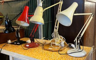Collection of four vintage anglepoise table lamps, one marked Herbert Terry. (4) (B.P. 21% + VAT)