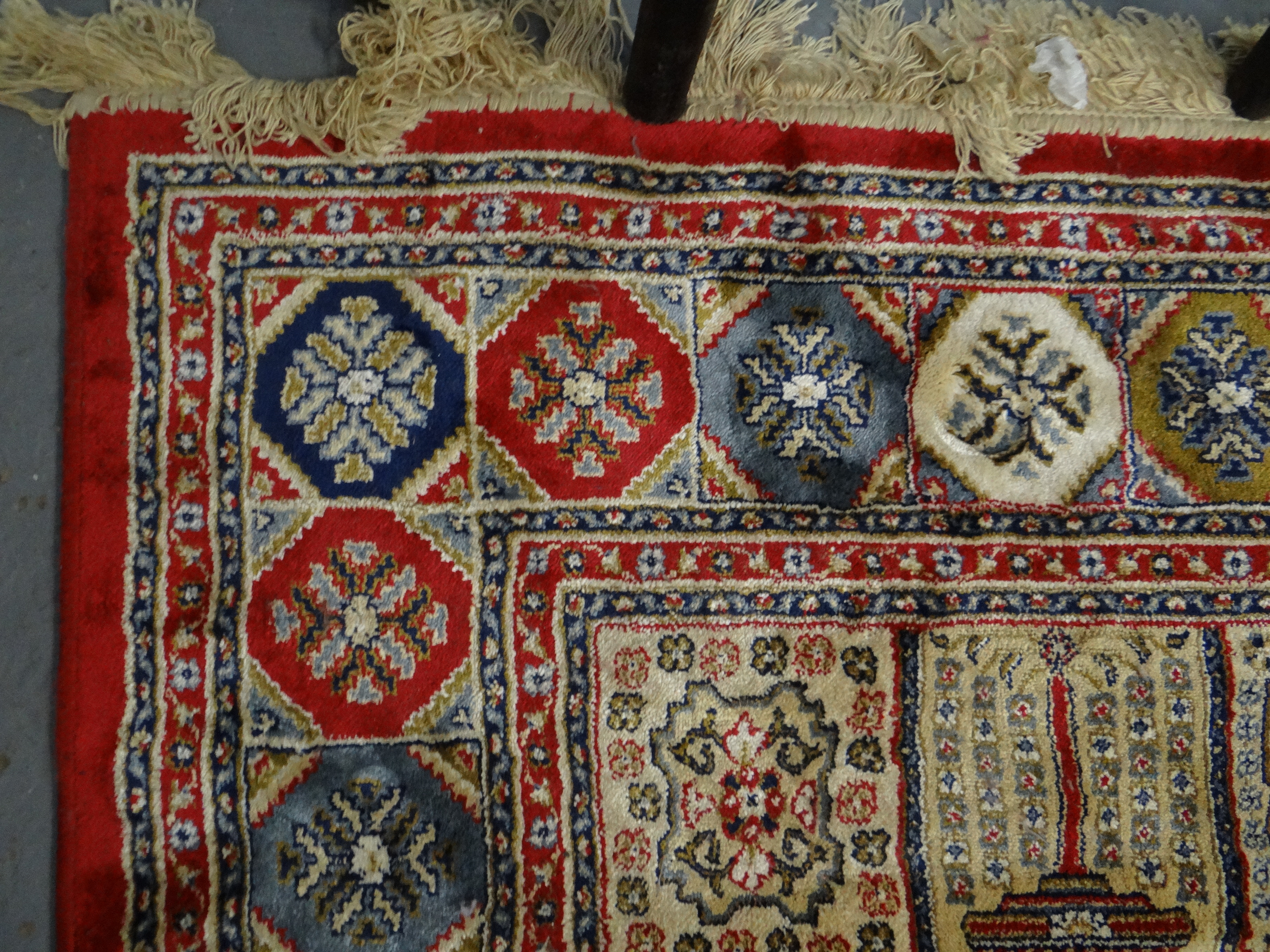 Persian Kashmir full pile rug with multi-coloured garden panel designs. 230 x 160cm approx. (B.P. - Image 2 of 2