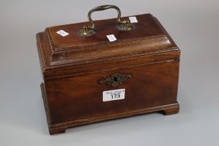 George III design mahogany tea caddy. (B.P. 21% + VAT)