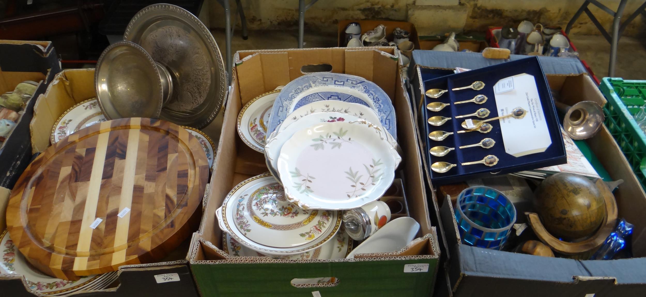 Five crates of assorted items, mostly china to include: various teaware; Royal Stafford, Royal - Image 3 of 3