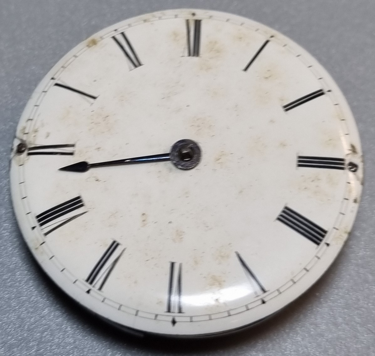 18th century Fusee pocket watch movement only marked J Wilders of London, having Roman painted - Image 5 of 7