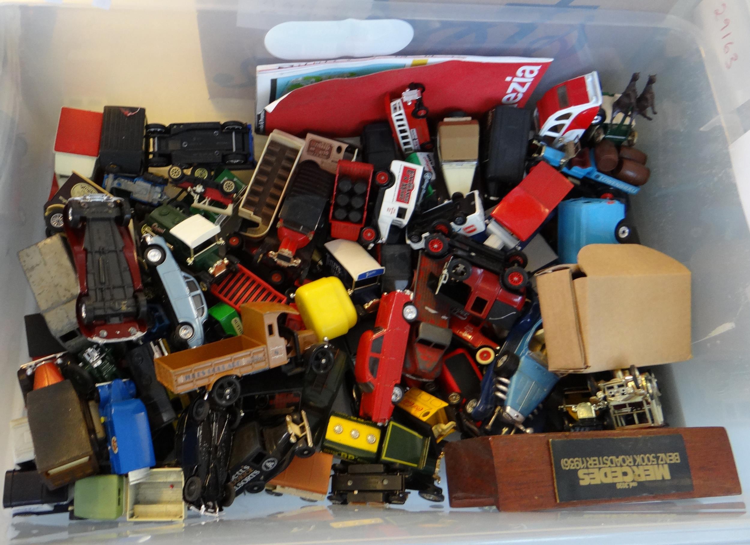 Two boxes of Corgi promotional Matchbox Models of yesteryear etc. playworn diecast and other model - Image 2 of 2