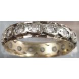 9ct gold eternity style ring. 2.6g approx. Size P1/2. (B.P. 21% + VAT)