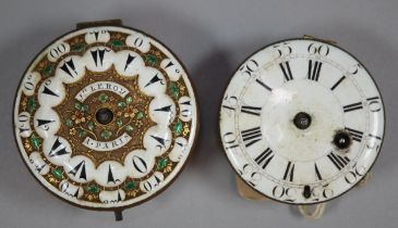 18th century French Fusee pocket watch movement only marked Le Roy of Paris, having Turkish style