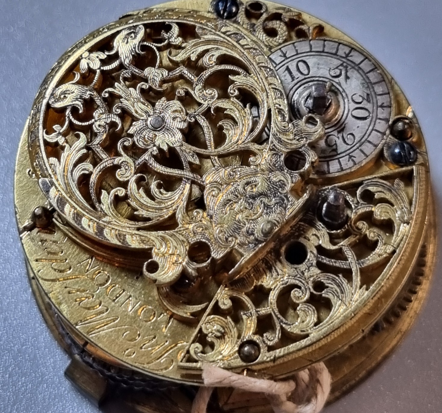 Group of three 18th/19th century Fusee pocket watch movements only, to include: one marked William - Image 4 of 10