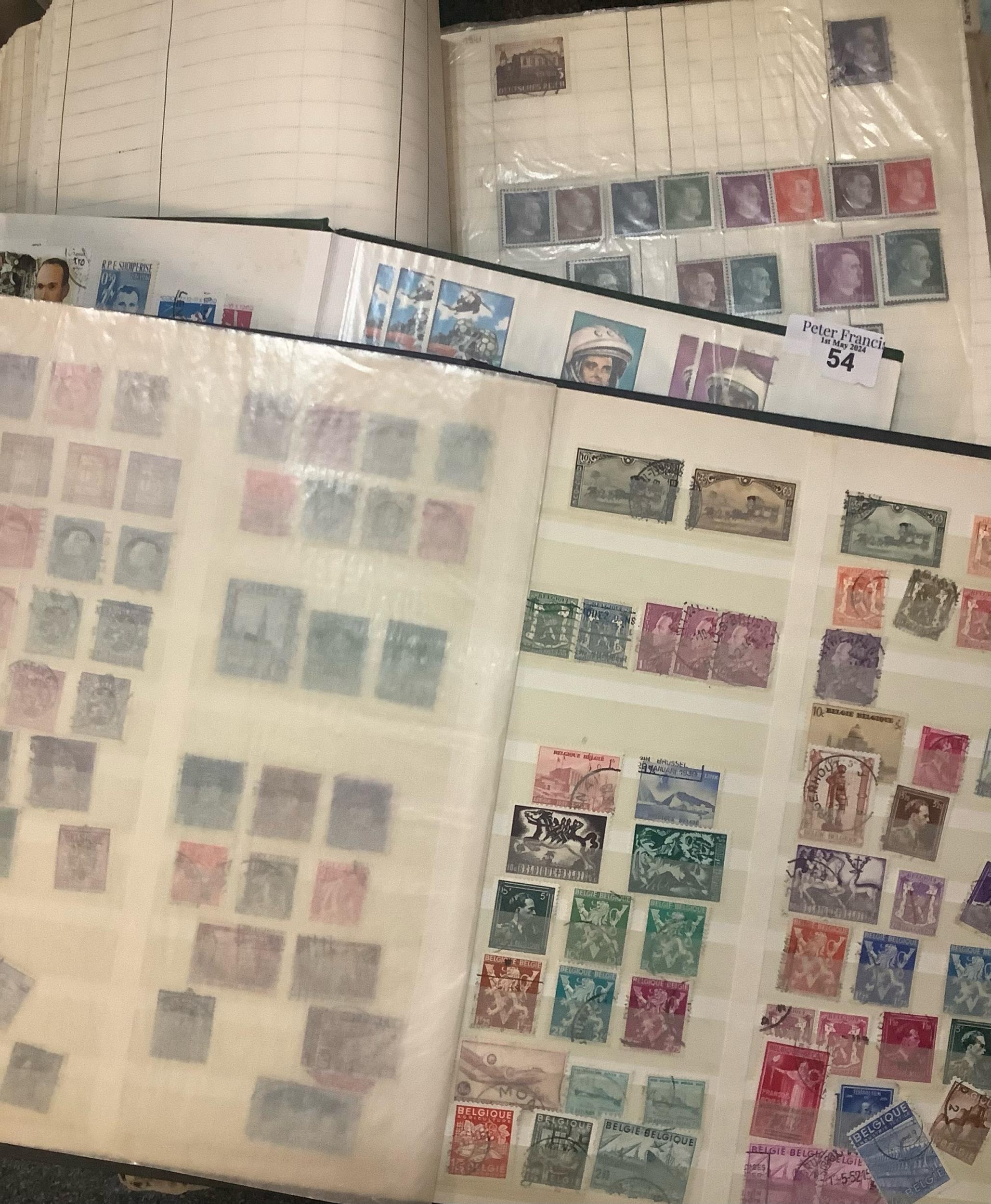 Box of All World stamps in albums, files and stockbooks. Many 100s of stamps. (B.P. 21% + VAT)